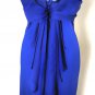 Vintage Flesta Women Solid Blue Maxi Cocktail Party Prom Slip On Scarf Sz Large