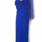 Vintage Flesta Women Solid Blue Maxi Cocktail Party Prom Slip On Scarf Sz Large