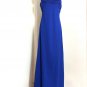 Vintage Flesta Women Solid Blue Maxi Cocktail Party Prom Slip On Scarf Sz Large