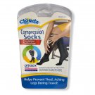 Cloudz Travel Compression Circulation Socks Unisex  Black Large Travel Size L