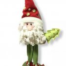Santa Claus Stuffed Plush Plaid Holiday Figure Christmas Decoration Doll (Flaws)
