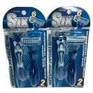 Mens Superior Disposable Razors 6 Blades Pivot Head Lubricating Strip Brand New