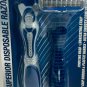 Mens Superior Disposable Razors 6 Blades Pivot Head Lubricating Strip Brand New