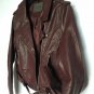 Maroon Synthetic  Women's Jacket Size M Zipper Up