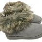 Old Navy Boots Girls Kids Children Sz 8.5 Color Gray Faux Fur Winter 21inc Long