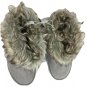 Old Navy Boots Girls Kids Children Sz 8.5 Color Gray Faux Fur Winter 21inc Long