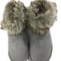 Old Navy Boots Girls Kids Children Sz 8.5 Color Gray Faux Fur Winter 21inc Long