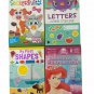 Pre-School Activities Sticker CoLoring Books Numbers, Words, Letters, All 4pcs