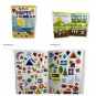 Pre-School Activities Sticker CoLoring Books Numbers, Words, Letters, All 4pcs