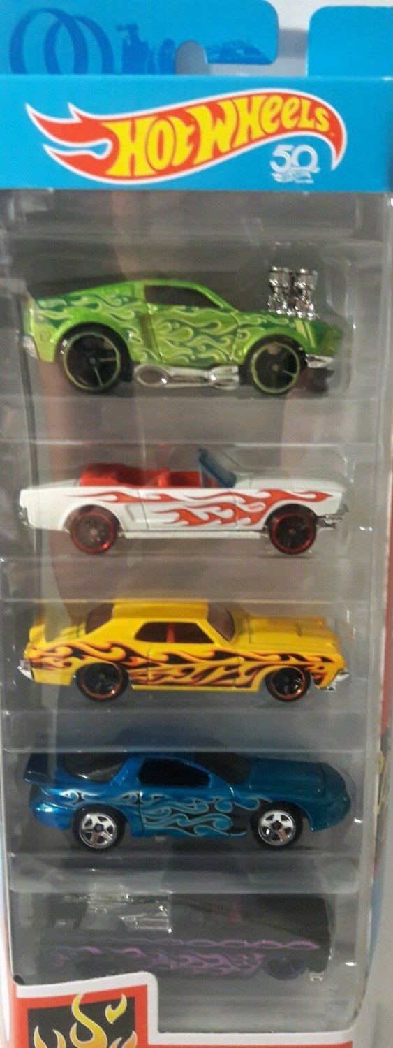 New HOT WHEELS 5-PACK HW Flames SET, BRAND