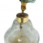 Vintage 1950s DeVilbiss Perfume Atomizer Clear Crackle Glass Flower Jewel Top