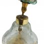 Vintage 1950s DeVilbiss Perfume Atomizer Clear Crackle Glass Flower Jewel Top