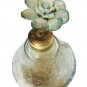 Vintage 1950s DeVilbiss Perfume Atomizer Clear Crackle Glass Flower Jewel Top