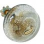 Vintage 1950s DeVilbiss Perfume Atomizer Clear Crackle Glass Flower Jewel Top