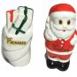 Vintage Santa & Christmas Gift Packages Bag Salt and Pepper Shakers Japanese