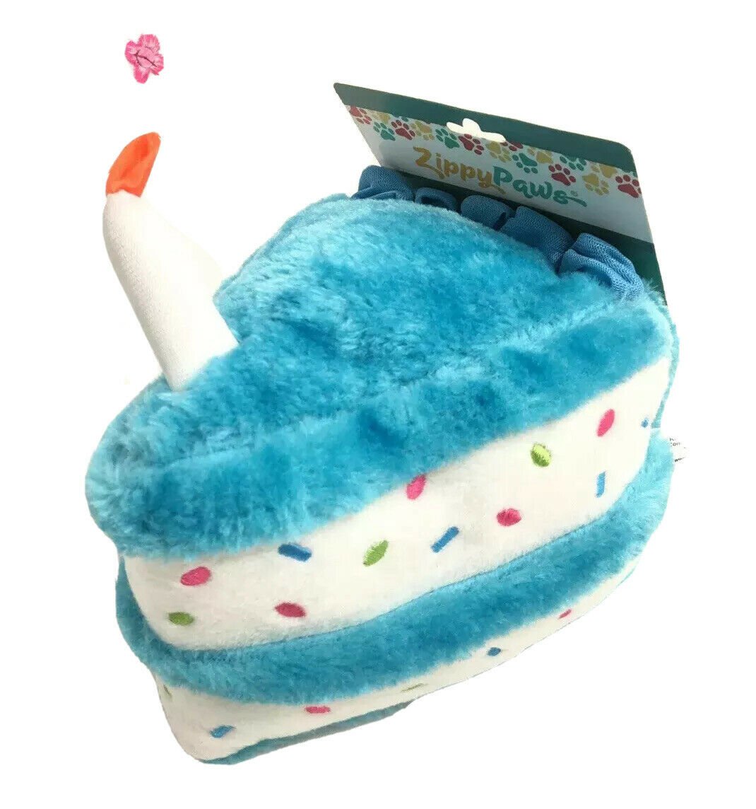 Zippy PAWS Pet BIrthday Cake Fun Plush SQUEAKER PET Toy Canine