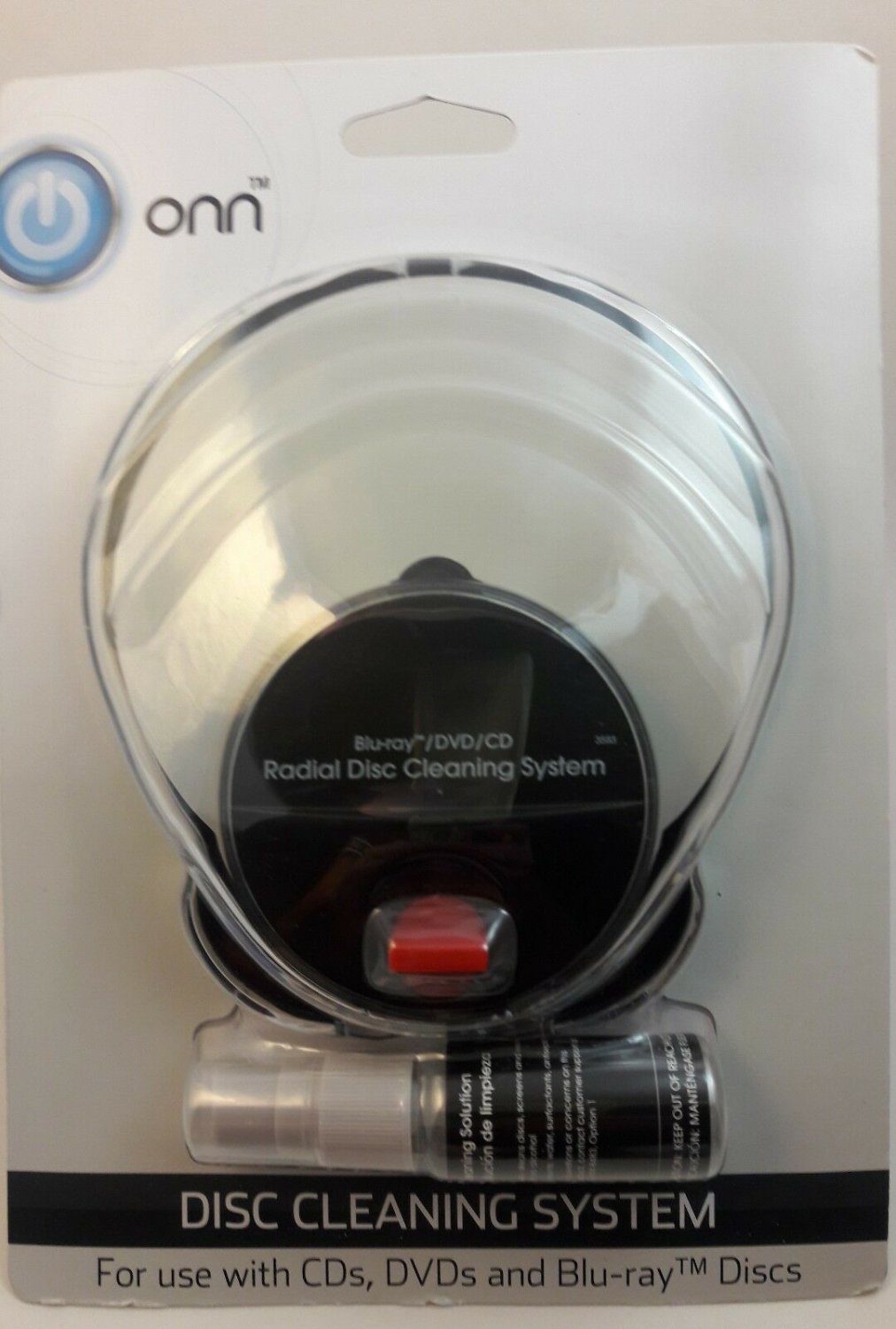 ONN DISC CLEANING CDs DVDs BLUE RAY