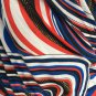 Women American Flag Colors Backless V Neck Waist Straps Bust Stretch July 4 SzM