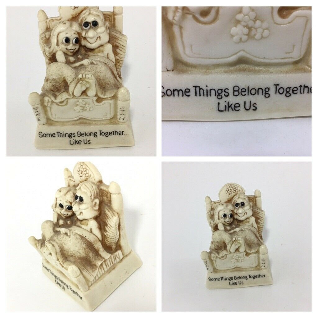 Vintage Russ Berrie & Co. Figurine "Some Things Belong Together Like Us" 1978