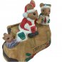 Porcelain Christmas Card Holder Mail Bag with Mice Figurine # 19661