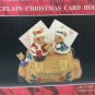 Porcelain Christmas Card Holder Mail Bag with Mice Figurine # 19661