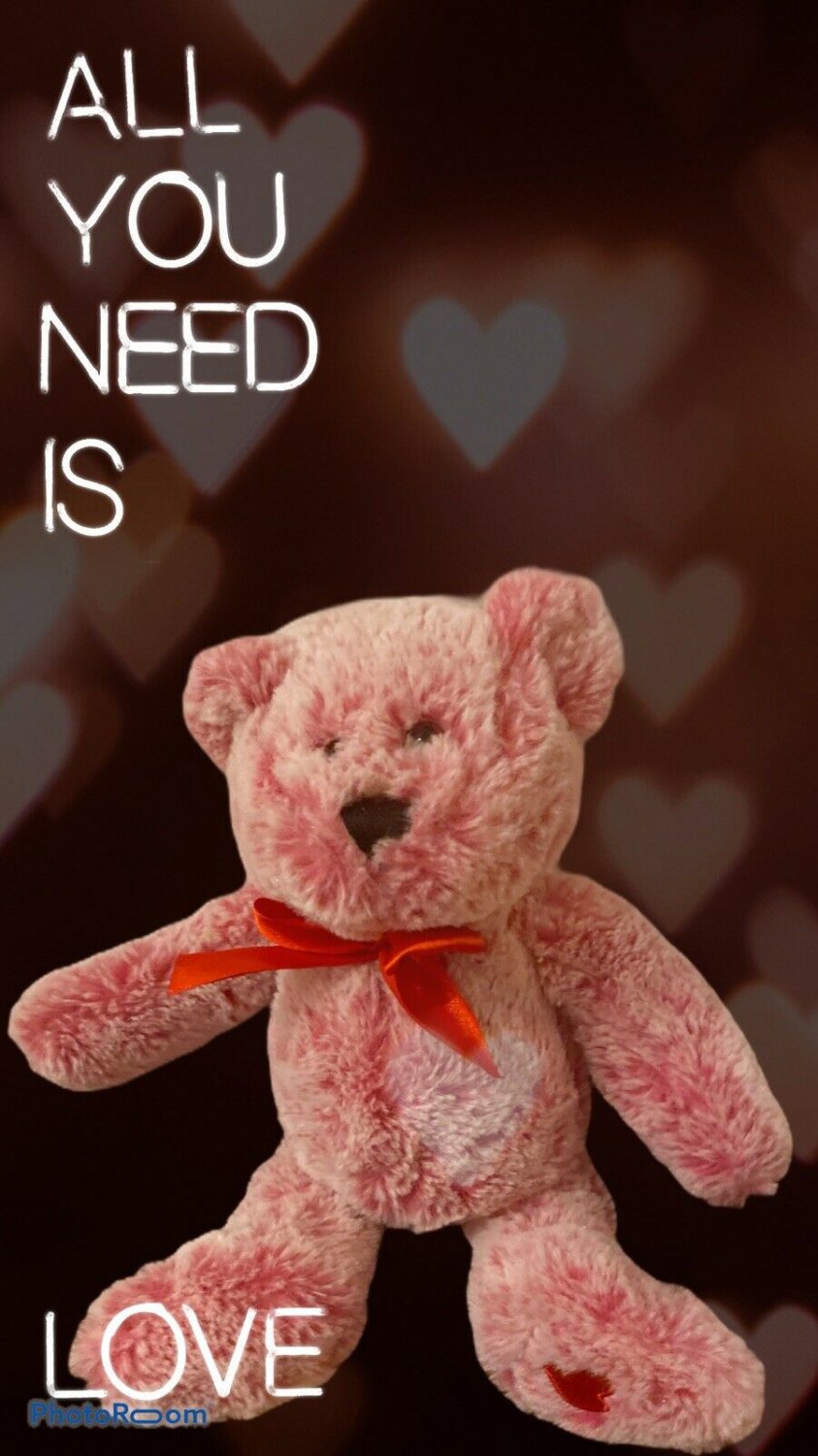 Animal Adventure Red Teddy Bear Toy Plush Animal Heart On Paw
