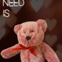 Animal Adventure Red Teddy Bear Toy Plush Animal Heart On Paw