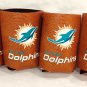 Miami Dolphins Can Cooler Collapsible Insulated Bottle Holder NFL Football Set4