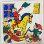 Vtg CHRISTMAS Kitchen Deco Ceramic Tile Coasters TRIVETS TREE Santa NEW 4 pcs