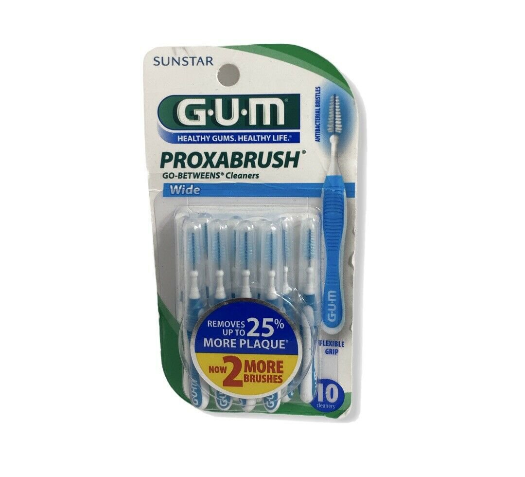 SUNSTAR Gum Proxabrush Dental Floss Go Between a Cleaner Flexiabk10CT, Pack of 1
