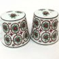 Vintage ENESCO Japan Christmas Ceramic Flowers Salt Pepper Set Collectible New