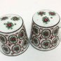 Vintage ENESCO Japan Christmas Ceramic Flowers Salt Pepper Set Collectible New