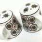 Vintage ENESCO Japan Christmas Ceramic Flowers Salt Pepper Set Collectible New