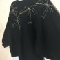 Women&acirc;��s Shenanigans Christmas Black Vintage Ribbon Sequin Rabbit Hair Sweater L