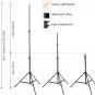 Portable Adjustable Photography Continuous Softbox Lighting Kit Equipment 20X28