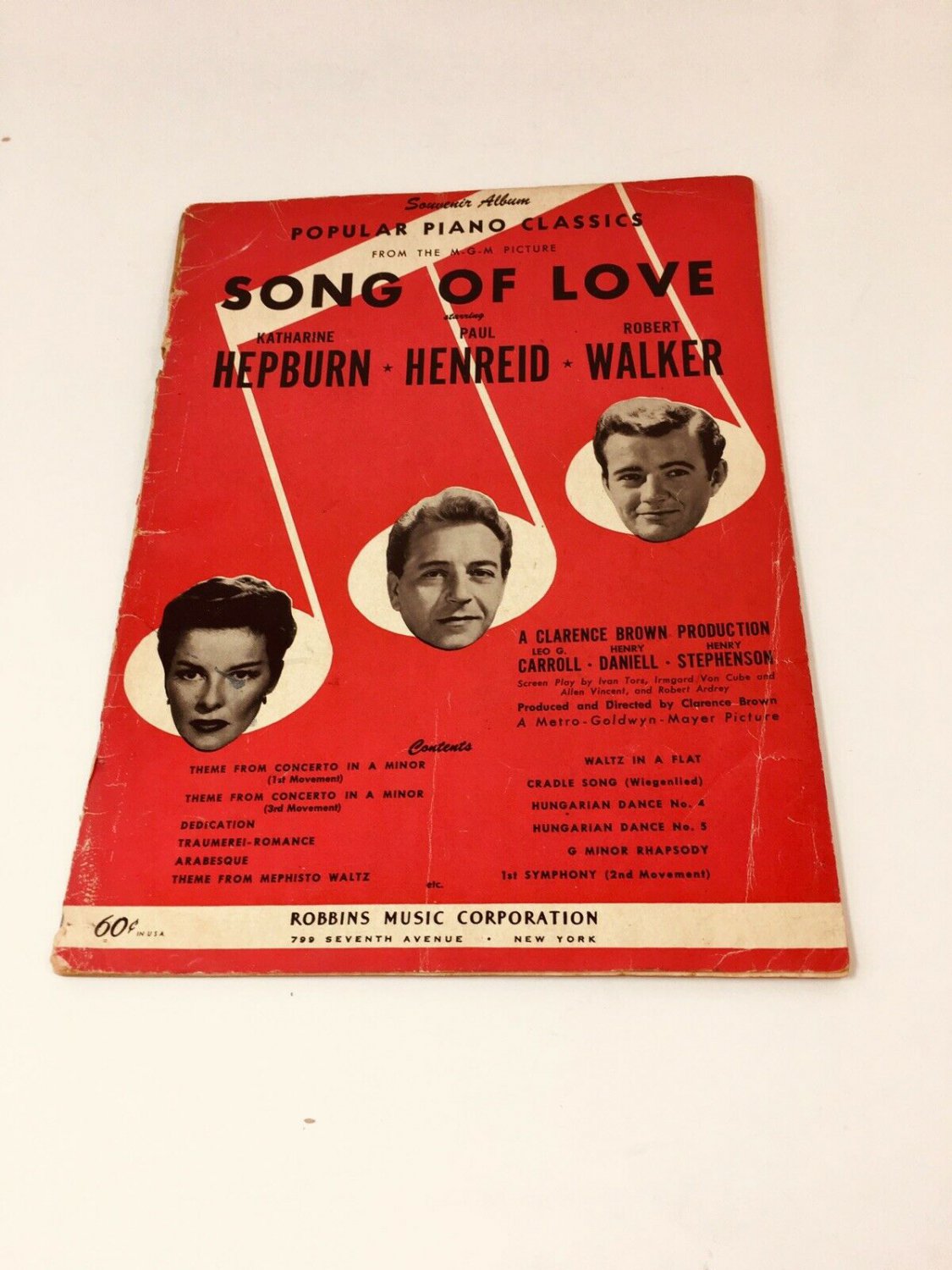 Vintage Popular Piano Classics From MGM Movie Song Of Love Music Book 1947