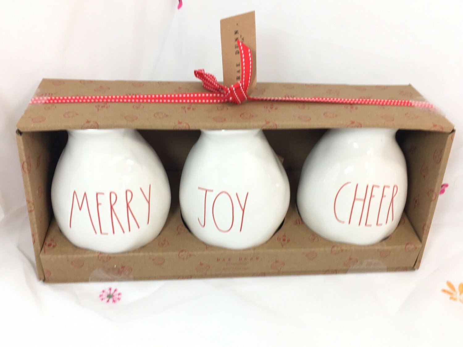 RAE DUNN Christmas Jar Set Merry Joy Cheer Home  Kitchen Decoration