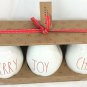 RAE DUNN Christmas Jar Set Merry Joy Cheer Home  Kitchen Decoration