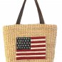 Straw Tote Bag Bath and Body Works Purse Summer Beach Park Tan Hand Bag Vintage