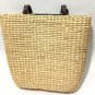Straw Tote Bag Bath and Body Works Purse Summer Beach Park Tan Hand Bag Vintage