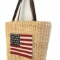 Straw Tote Bag Bath and Body Works Purse Summer Beach Park Tan Hand Bag Vintage
