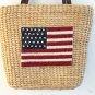 Straw Tote Bag Bath and Body Works Purse Summer Beach Park Tan Hand Bag Vintage