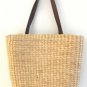 Straw Tote Bag Bath and Body Works Purse Summer Beach Park Tan Hand Bag Vintage