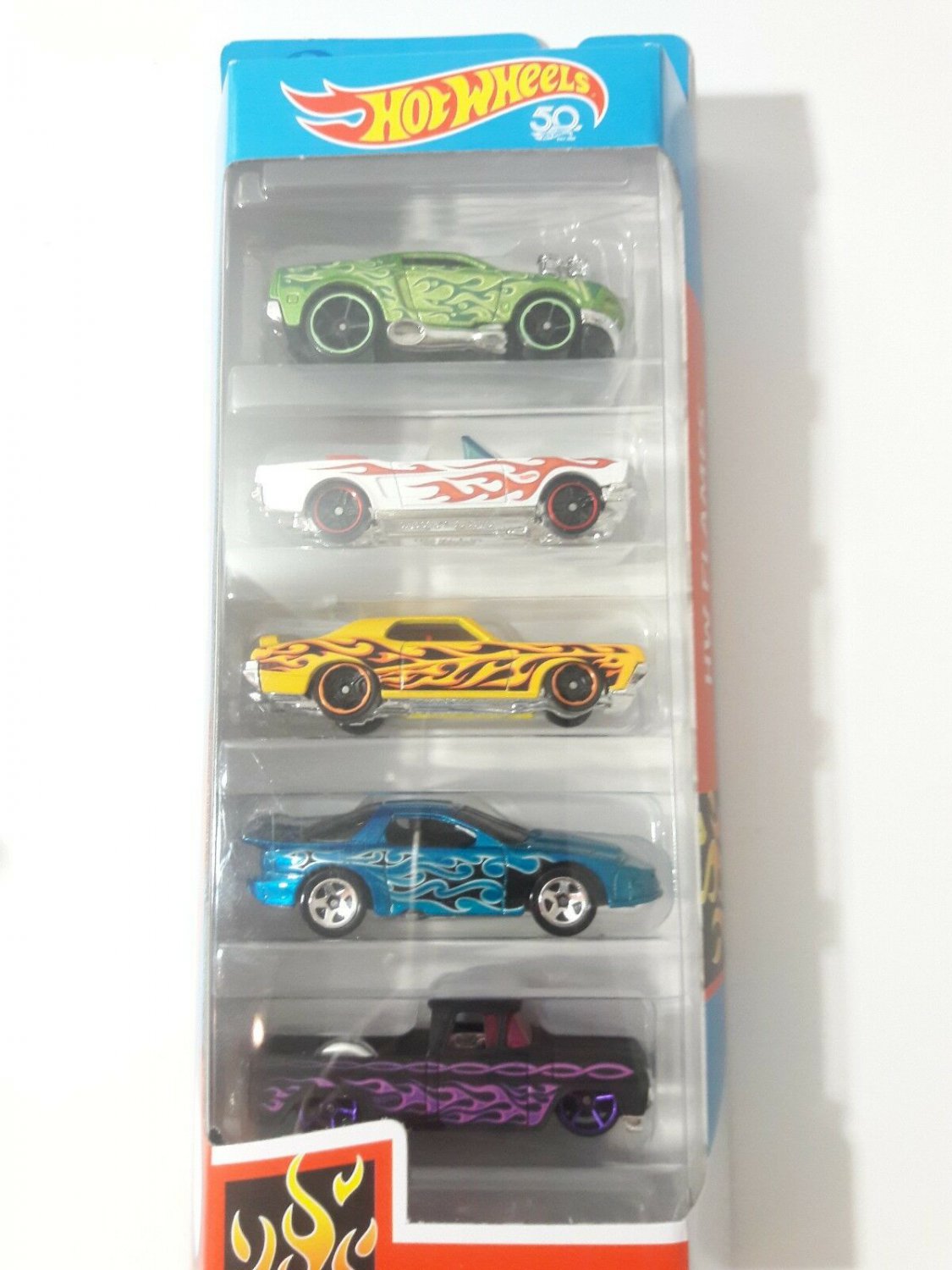 Hot Wheels HW Flames  Test Facility Cars  Pack of 5
