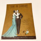 Vintage Sheet Music June in January, Bing Crosby /Kitty Carlisle  1934