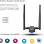 Wireless USB WiFi PC Adapter 802.11AC 1200Mbps Dual 5Dbi Antennas 5G/2.4G