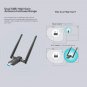 Wireless USB WiFi PC Adapter 802.11AC 1200Mbps Dual 5Dbi Antennas 5G/2.4G