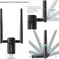 Wireless USB WiFi PC Adapter 802.11AC 1200Mbps Dual 5Dbi Antennas 5G/2.4G