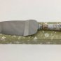 Pie Server Imported Pink Gold White Ceramic Handle Stainless Steel Blade w/ Box