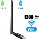 WiFi PC Computer Wireless Network Adapter 1200Mbps USB 3.0 WiFi Dongle 802.11
